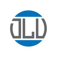 dlu-Brief-Logo-Design auf weißem Hintergrund. dlu kreative Initialen Kreis Logo-Konzept. dlu-Briefgestaltung. vektor