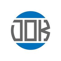 dok-Buchstaben-Logo-Design auf weißem Hintergrund. dok kreative Initialen Kreis Logo-Konzept. dok Briefgestaltung. vektor