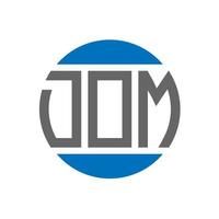 Dom-Brief-Logo-Design auf weißem Hintergrund. dom kreative initialen kreis logokonzept. Dom-Buchstaben-Design. vektor