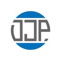 djp-Brief-Logo-Design auf weißem Hintergrund. djp creative initials circle logo-konzept. djp Briefgestaltung. vektor