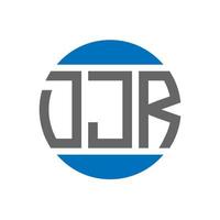 djr-Brief-Logo-Design auf weißem Hintergrund. djr creative initials circle logo-konzept. djr Briefgestaltung. vektor