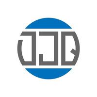 djq brev logotyp design på vit bakgrund. djq kreativ initialer cirkel logotyp begrepp. djq brev design. vektor