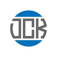 dck-Buchstaben-Logo-Design auf weißem Hintergrund. dck kreative Initialen Kreis Logo-Konzept. dck-Buchstaben-Design. vektor