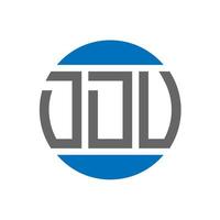 ddu-Brief-Logo-Design auf weißem Hintergrund. ddu kreative Initialen Kreis Logo-Konzept. ddu Briefgestaltung. vektor