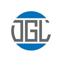 dgl-Brief-Logo-Design auf weißem Hintergrund. dgl kreative Initialen Kreis Logo-Konzept. dgl Briefgestaltung. vektor