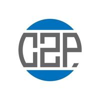 czp-Brief-Logo-Design auf weißem Hintergrund. czp kreative Initialen Kreis Logo-Konzept. czp Briefgestaltung. vektor