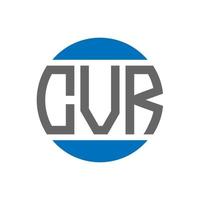 cvr-Brief-Logo-Design auf weißem Hintergrund. cvr creative initials circle logo-konzept. CVR-Briefgestaltung. vektor