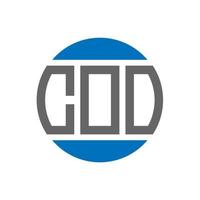 Coo-Brief-Logo-Design auf weißem Hintergrund. coo kreative initialen kreis logokonzept. Coo-Buchstaben-Design. vektor