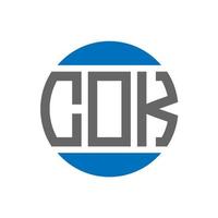 Cok-Brief-Logo-Design auf weißem Hintergrund. cok kreative initialen kreis logokonzept. Cok-Buchstaben-Design. vektor