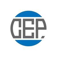 cep-Brief-Logo-Design auf weißem Hintergrund. cep kreative Initialen Kreis Logo-Konzept. cep-Briefgestaltung. vektor