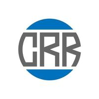 crr-Brief-Logo-Design auf weißem Hintergrund. crr kreative Initialen Kreis Logo-Konzept. crr Briefgestaltung. vektor