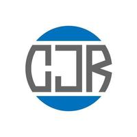CJR-Brief-Logo-Design auf weißem Hintergrund. cjr creative initials circle logo-konzept. cjr Briefgestaltung. vektor