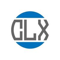 clx-Buchstaben-Logo-Design auf weißem Hintergrund. clx creative initials circle logo-konzept. clx Briefgestaltung. vektor