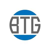 btg-Brief-Logo-Design auf weißem Hintergrund. btg kreative initialen kreis logokonzept. BTG-Briefgestaltung. vektor