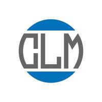 clm-Brief-Logo-Design auf weißem Hintergrund. clm creative initials circle logo-konzept. clm Briefgestaltung. vektor