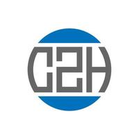 czh-Brief-Logo-Design auf weißem Hintergrund. czh kreative Initialen Kreis Logo-Konzept. czh Briefgestaltung. vektor