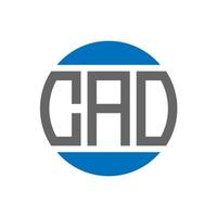 cad-Brief-Logo-Design auf weißem Hintergrund. cad kreative Initialen Kreis-Logo-Konzept. CAD-Briefgestaltung. vektor