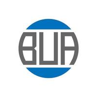 bua-Buchstaben-Logo-Design auf weißem Hintergrund. bua kreative initialen kreis logokonzept. Bua-Briefgestaltung. vektor