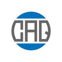 CAQ-Brief-Logo-Design auf weißem Hintergrund. caq kreative initialen kreis logokonzept. caq Briefgestaltung. vektor
