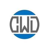 cwd-Buchstaben-Logo-Design auf weißem Hintergrund. cwd kreative Initialen Kreis-Logo-Konzept. cwd-Briefgestaltung. vektor