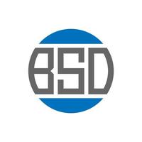 bso-Brief-Logo-Design auf weißem Hintergrund. bso kreative initialen kreis logokonzept. bso Briefgestaltung. vektor