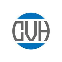 CVH-Brief-Logo-Design auf weißem Hintergrund. cvh creative initials circle logo-konzept. cvh Briefgestaltung. vektor