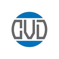 CVD-Brief-Logo-Design auf weißem Hintergrund. cvd kreative Initialen Kreis Logo-Konzept. CVD-Briefgestaltung. vektor