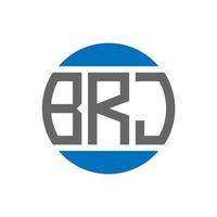 brj brev logotyp design på vit bakgrund. brj kreativ initialer cirkel logotyp begrepp. brj brev design. vektor