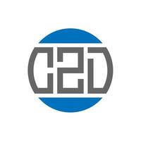 czd brev logotyp design på vit bakgrund. czd kreativ initialer cirkel logotyp begrepp. czd brev design. vektor