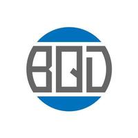 bqd-Brief-Logo-Design auf weißem Hintergrund. bqd kreative Initialen Kreis Logo-Konzept. bqd Briefgestaltung. vektor