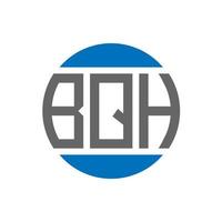 bqh-Brief-Logo-Design auf weißem Hintergrund. bqh kreative Initialen Kreis Logo-Konzept. bqh Briefgestaltung. vektor