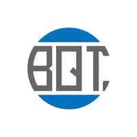 bqt-Brief-Logo-Design auf weißem Hintergrund. bqt kreative Initialen Kreis Logo-Konzept. bqt Briefgestaltung. vektor