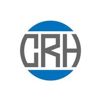 crh-Buchstaben-Logo-Design auf weißem Hintergrund. crh kreative Initialen Kreis Logo-Konzept. crh Briefgestaltung. vektor