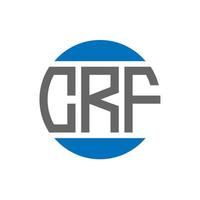 crf-Brief-Logo-Design auf weißem Hintergrund. crf kreative Initialen Kreis Logo-Konzept. crf Briefgestaltung. vektor