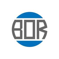 bor brev logotyp design på vit bakgrund. bor kreativ initialer cirkel logotyp begrepp. bor brev design. vektor