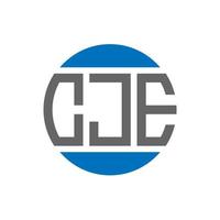 cje-Brief-Logo-Design auf weißem Hintergrund. cje creative initials circle logo-konzept. cje Briefgestaltung. vektor