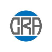 cra-Brief-Logo-Design auf weißem Hintergrund. cra kreative Initialen Kreis Logo-Konzept. Cra-Brief-Design. vektor