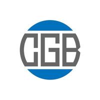 Cgb-Brief-Logo-Design auf weißem Hintergrund. cgb kreative initialen kreis logo-konzept. cgb-briefdesign. vektor