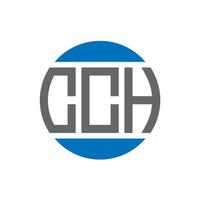 cch-Buchstaben-Logo-Design auf weißem Hintergrund. cch kreative Initialen Kreis Logo-Konzept. cch-Briefgestaltung. vektor