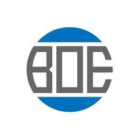 Boe-Brief-Logo-Design auf weißem Hintergrund. boe creative initials circle logo-konzept. boe Briefgestaltung. vektor