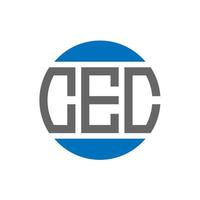 cec brev logotyp design på vit bakgrund. cec kreativ initialer cirkel logotyp begrepp. cec brev design. vektor