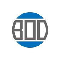 Boo-Brief-Logo-Design auf weißem Hintergrund. boo kreative initialen kreis logokonzept. Boo-Buchstaben-Design. vektor