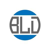 bld brev logotyp design på vit bakgrund. bld kreativ initialer cirkel logotyp begrepp. bld brev design. vektor