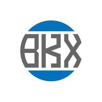 bkx-Buchstaben-Logo-Design auf weißem Hintergrund. bkx kreative Initialen Kreis Logo-Konzept. bkx Briefgestaltung. vektor