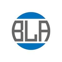 bla-Buchstaben-Logo-Design auf weißem Hintergrund. bla kreative initialen kreis logokonzept. bla-Buchstaben-Design. vektor