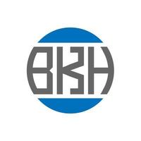 bkh-Brief-Logo-Design auf weißem Hintergrund. bkh creative initials circle logo-konzept. bkh Briefgestaltung. vektor