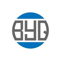 byq-Buchstaben-Logo-Design auf weißem Hintergrund. byq creative initials circle logo-konzept. byq Briefgestaltung. vektor