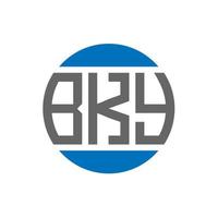 bky-Buchstaben-Logo-Design auf weißem Hintergrund. bky kreative Initialen Kreis-Logo-Konzept. bky Briefdesign. vektor