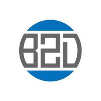bzd-Brief-Logo-Design auf weißem Hintergrund. bzd kreative initialen kreis logo-konzept. bzd Briefgestaltung. vektor