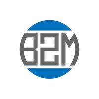 bzm brev logotyp design på vit bakgrund. bzm kreativ initialer cirkel logotyp begrepp. bzm brev design. vektor